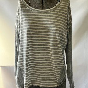 Cute Striped Top with Solid Side Panels/Sleeves NWT